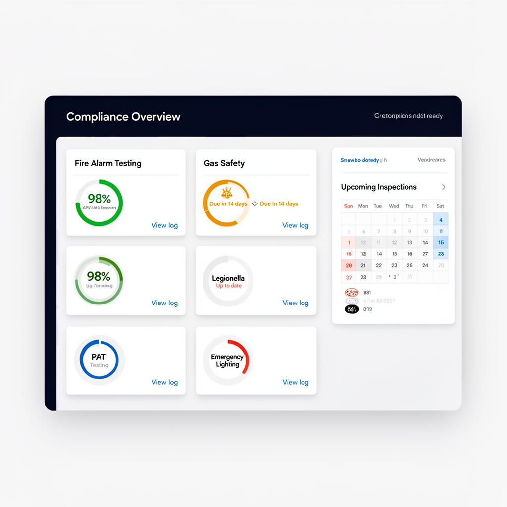 HotelVitals compliance overview dashboard
